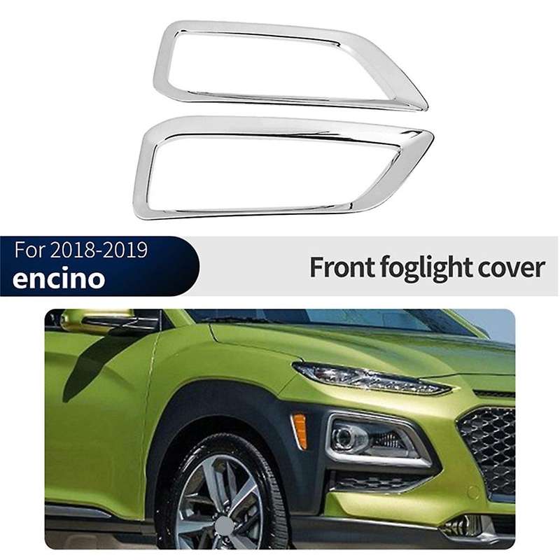 for Encino/ 2017-2021 Chrome Front Fog Light Driving Lamp Cover Frame Trim Molding