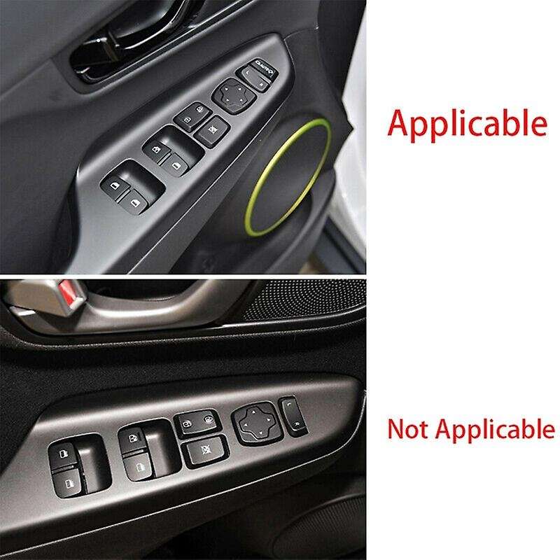 for Encino 2018-2021 Carbon Fiber Window Lift Switch Button Panel Cover Interior Door Armrest Trim