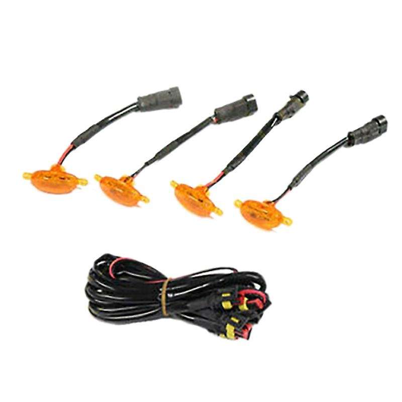 for Escalade 2012-2015 4Pcs Yellow Grille LED Light Style Grille Trim Car Stlying Car Accessories