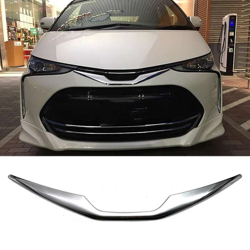for Estima 2016-2022 Chrome Front Hood Bonnet Grill Grille Bumper Lip Mesh Moulding Strips Cover Tri