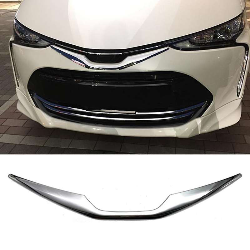 for Estima 2016-2022 Chrome Front Hood Bonnet Grill Grille Bumper Lip Mesh Moulding Strips Cover Tri