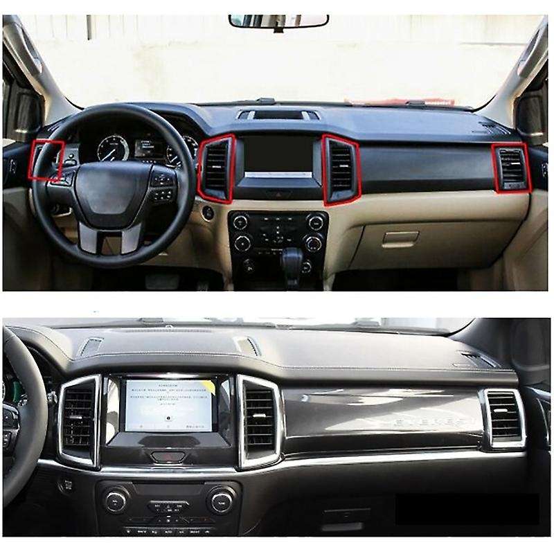 for Everest Endeavor 2015 Front Dashboard AC Air Outlet Vent Cover Trim Frame Decoration Sticker Acc