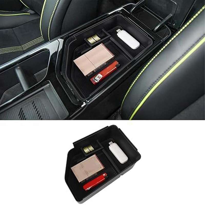 for Ev6 2022 2023 2024 Center Console Storage Box Lower Tray Armrest Storage Box Cup Holder