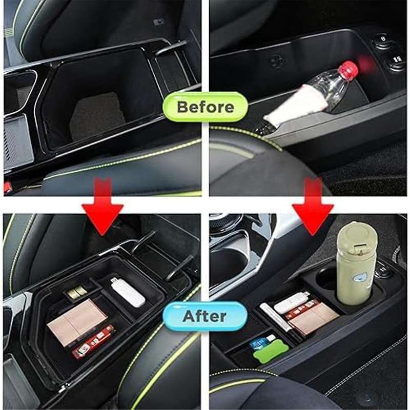 for Ev6 2022 2023 2024 Center Console Storage Box Lower Tray Armrest Storage Box Cup Holder
