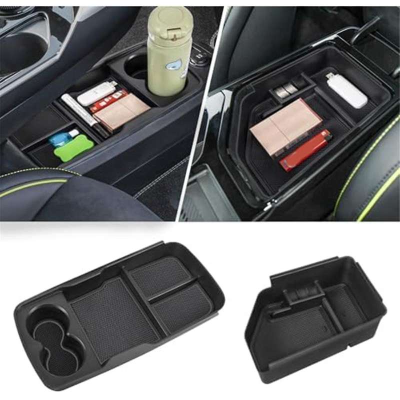 for Ev6 2022 2023 2024 Center Console Storage Box Lower Tray Armrest Storage Box Cup Holder