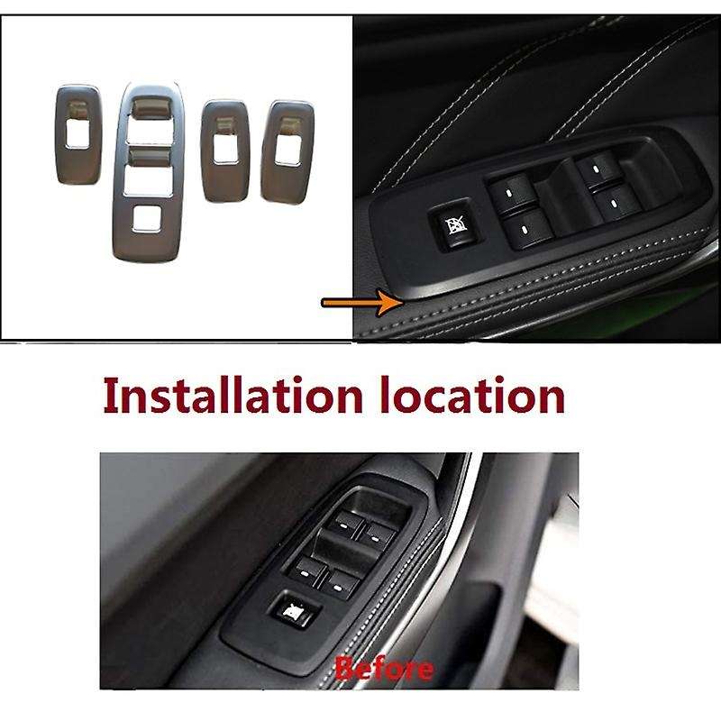 for Everest Endeavor 2015+ Car Door Window Lift Switch Panel Cover Trim Frame Decorator Sticker Acce