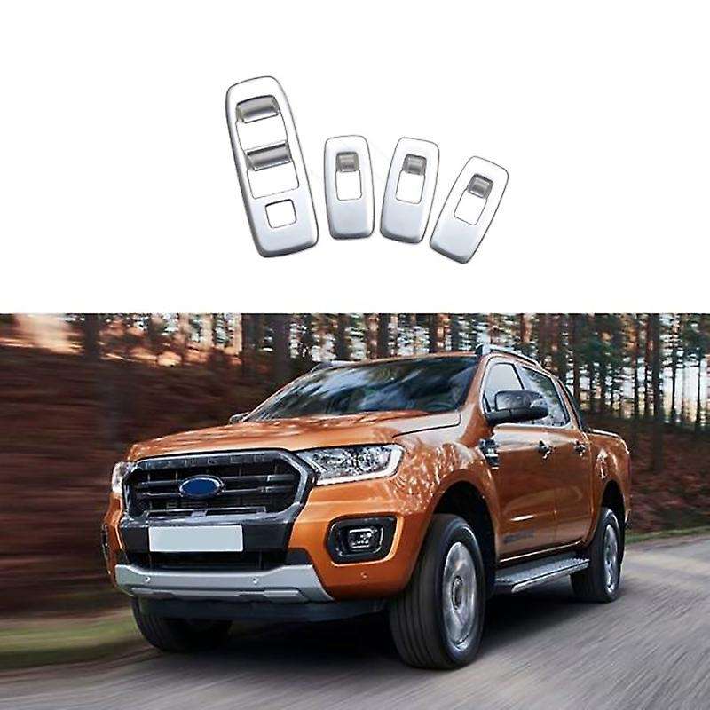 for Everest Endeavor 2015+ Car Door Window Lift Switch Panel Cover Trim Frame Decorator Sticker Acce