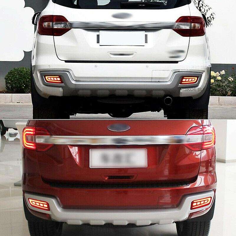 for Everest 2016 - 2018 with 2 Function Rear Bumper Reflector Red LED Foglight/Brake Tail Lights wit