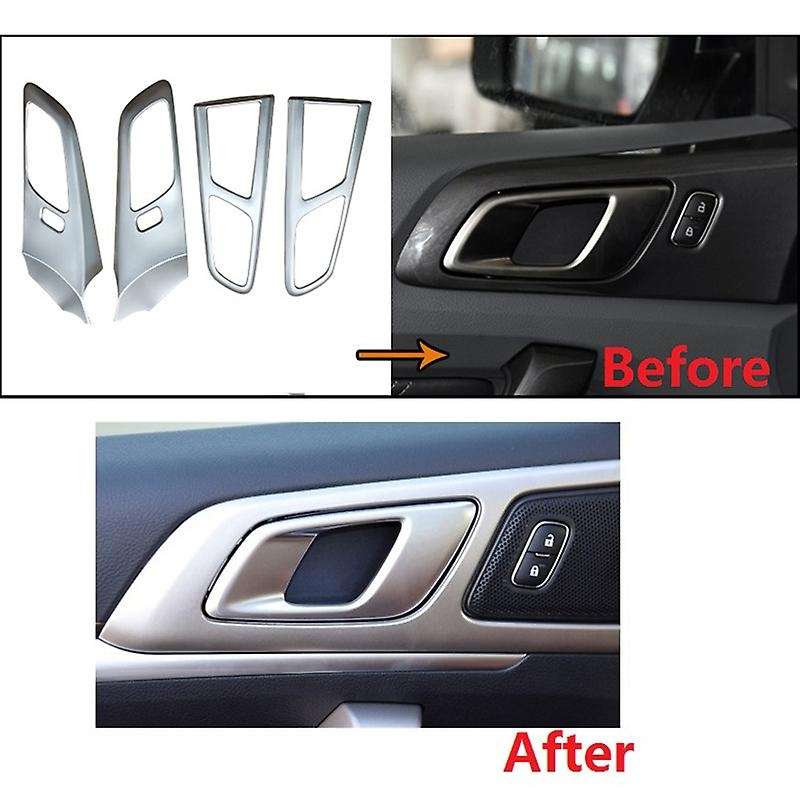 for Everest Endeavor 2015-2021 Car Inner Door Handle Bowl Cover Trim Frame Decorator Sticker Accesso