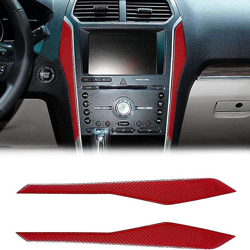 for Explorer 2013 2014 2015 2016 2017 2018 Carbon Fiber Center Console Side Strips Trim Cover Sticke