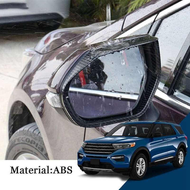 for Explorer 2020 Car Rearview Mirror Rain Eyebrow Deflector Blades Rear View Mirror Frame Decoratio