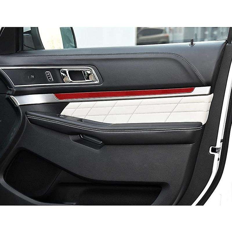 for Explorer 2013 2014 2015 2016 2017 2018 Carbon Fiber Side Door Strip Trim Panel Cover Interior St