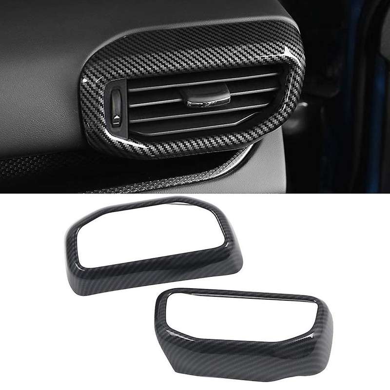 for Explorer 2020 Carbon Fiber Car Left Right Side Air Conditioner Outlet AC Vent Cover Trim Frame A