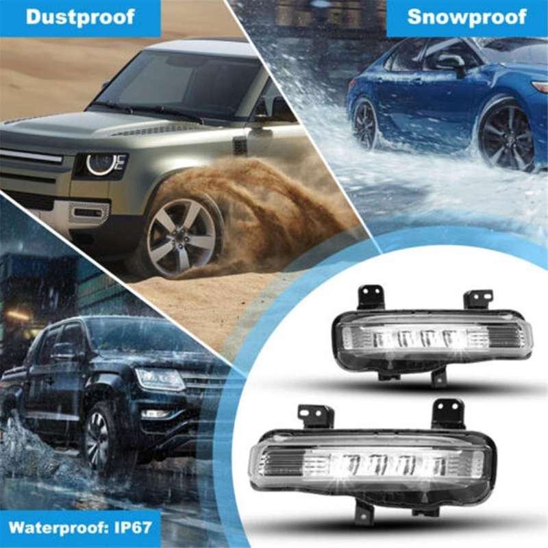 for Explorer 2020-2024 Left LED Fog Lights Front Bumper Lamps LED Daytime Running Lights LB5B-15A255