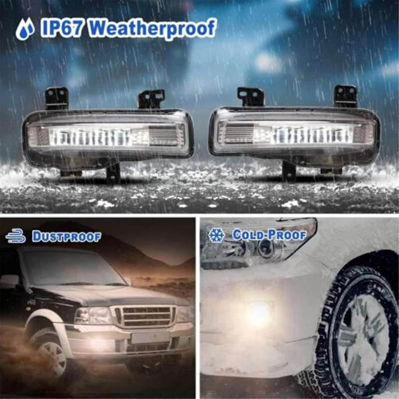 for Explorer 2020-2024 Left LED Fog Lights Front Bumper Lamps LED Daytime Running Lights LB5B-15A255