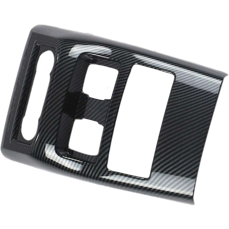 for Explorer 2020 Rear Air Condition Outlet Vent Knob USB Panel Frame Cover Trim Carbon Fiber Car Ac