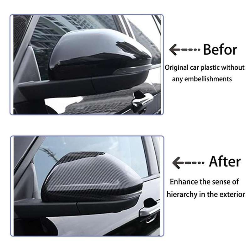 for Explorer 2020 2021 2022 2023 Exterior Side Mirror Caps Mirror Cover Trim Accessories (Carbon Fib