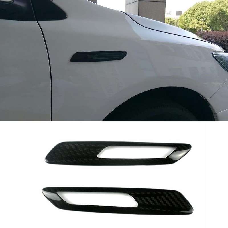 for F10 5 Series 520 525 2011-2013 Carbon Fiber Front Side Light Eyebrow Eyelid Sticker Trim