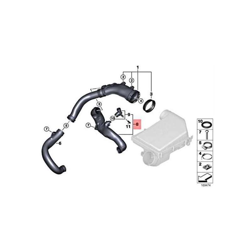 for F01 F02 Engine Air Intake Hose 13717571348
