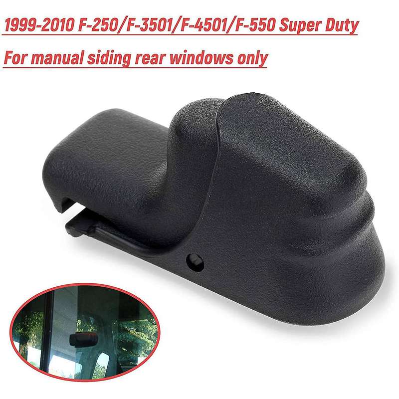 for F250 F350 1999-2010 Super Duty Manual Rear Sliding Back Window Glass Latch F81Z2540860AA F81Z-25