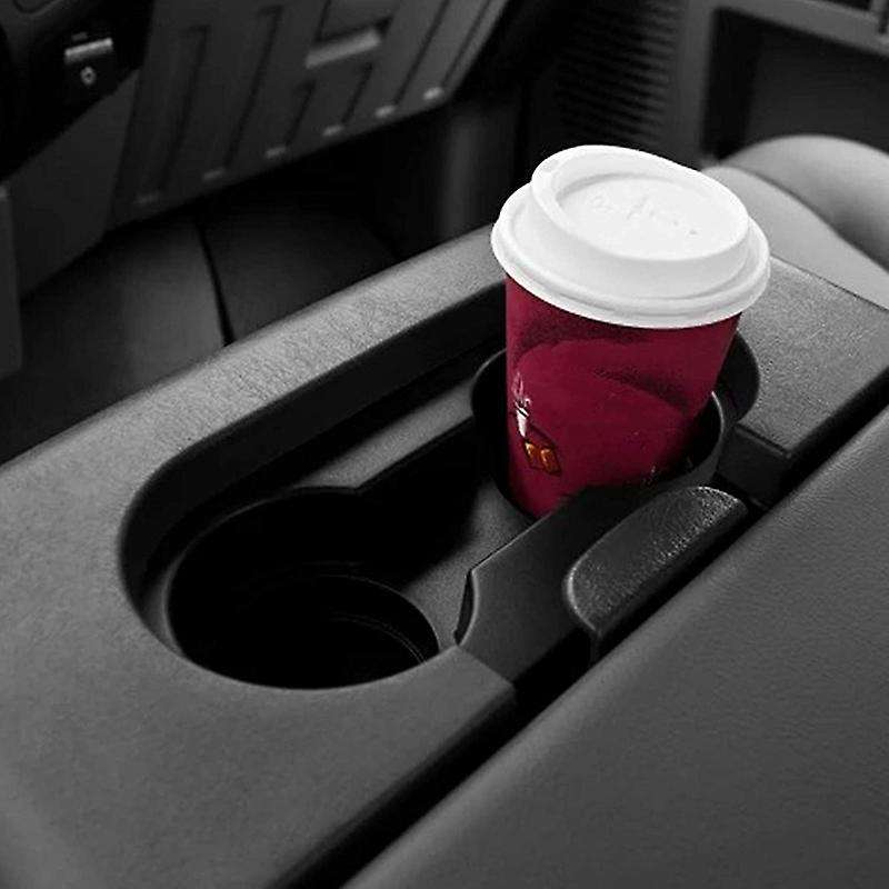 for F250 F350 F450 1999-2010 Rear Center Console Cup Holder Central Armrest Cushion Assembly, Black