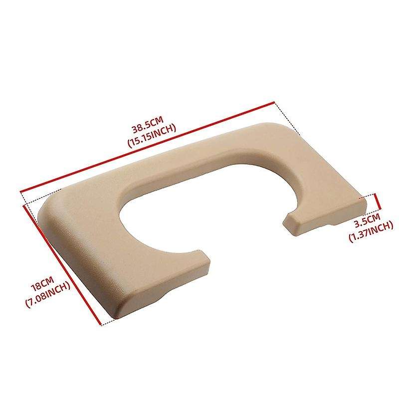 for F250 F350 F450 1999-2010 Rear Center Console Cup Holder Central Armrest Cushion Assembly, Beige