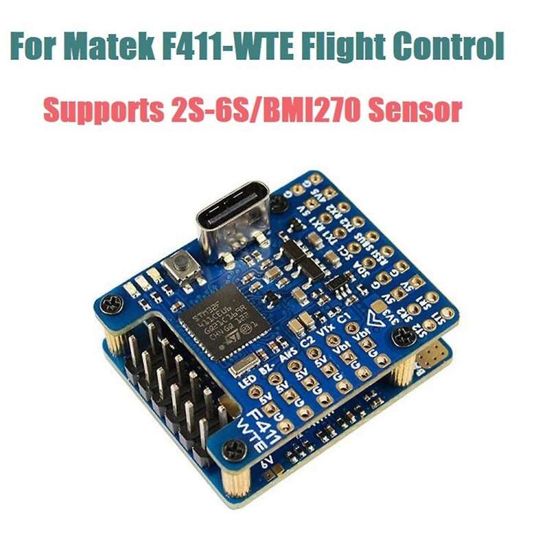 for F411-WTE Flight Control with OSD/Racing FPV Quadcopter Flight Control Supports 2S-6S/BMI270 Sens