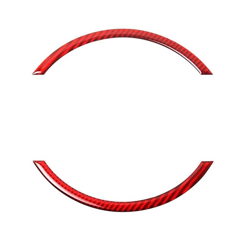 for F55 F56 2014- Console Navigation Screen Frame Trim Red Real Carbon Fiber