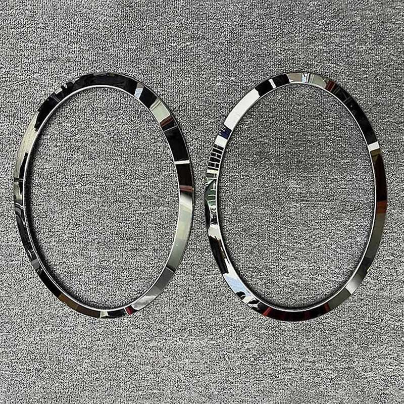 for F55 F56 F57 03-18 Chrome Left Right Front Headlights Frame Headlight Eyebrow Ring Cover Trim Re