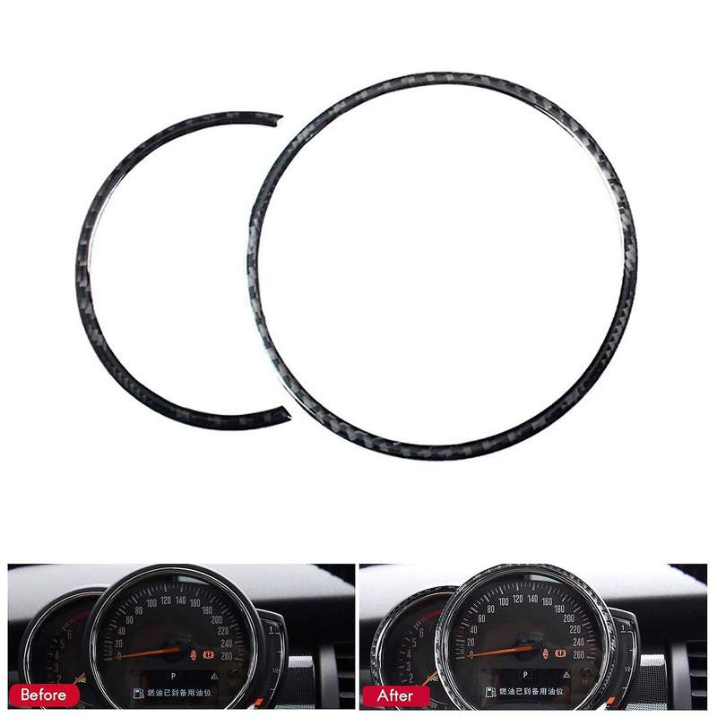 for F55 F56 Instrument Decoration Frame Speedometer Frame Modification Carbon Fiber Black