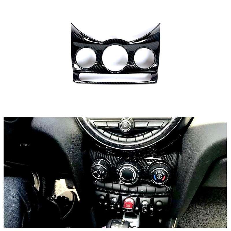 for F55 F56 F57 ABS Carbon Fiber Car Center Console Trim Air Switch Cover Interior Accessories