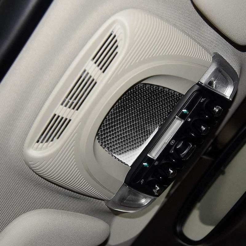 for F55 F56 F60 Carbon Fiber Car Reading Lamp Light Interior Cover Trim Sticker Accessories