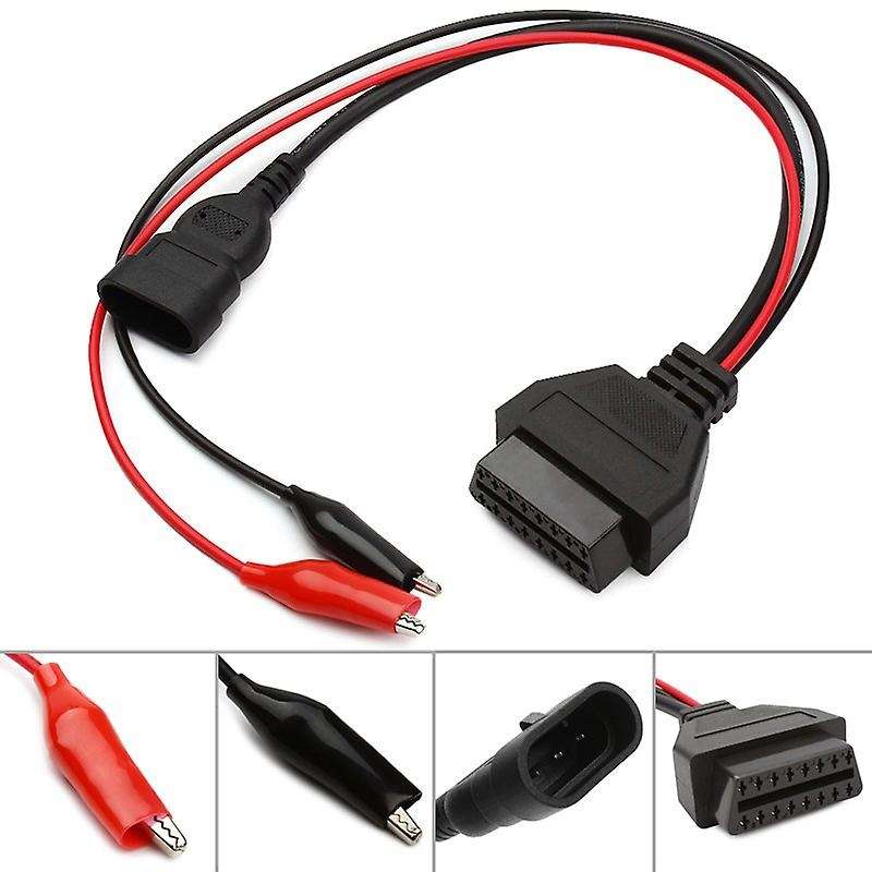 for Fiat 3 Pin Alfa Lancia to 16 Pin Obdii Obd2 Obd-ii Connector Adapter Auto Car Cable Obd for Fia