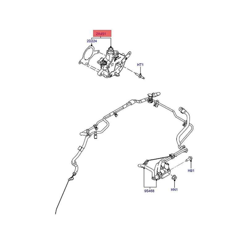 for Fiesta Mk7 2012-2020 1.0t Eco Boost Brake Vacuum Pump Valve Cm5g-2a451-ga Cm5g-2a451-gb