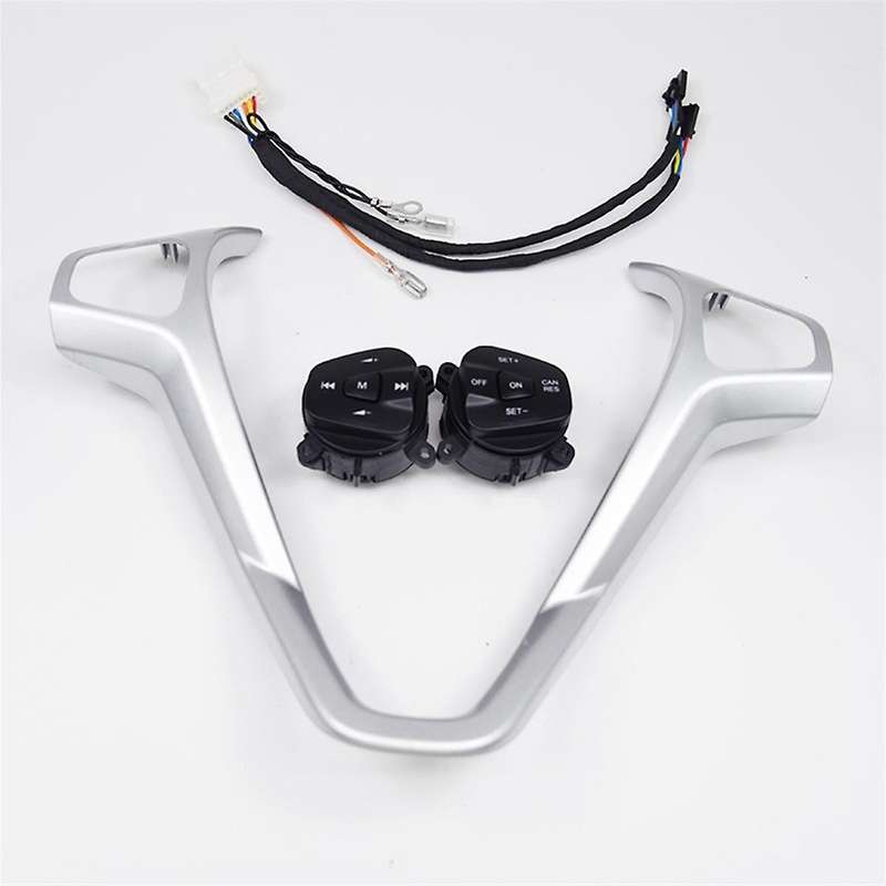 for Fiesta MK7 MK8 Escort Ecosport Car Blue LED Cruise Switch Button with Steering Wheel Trim Frame