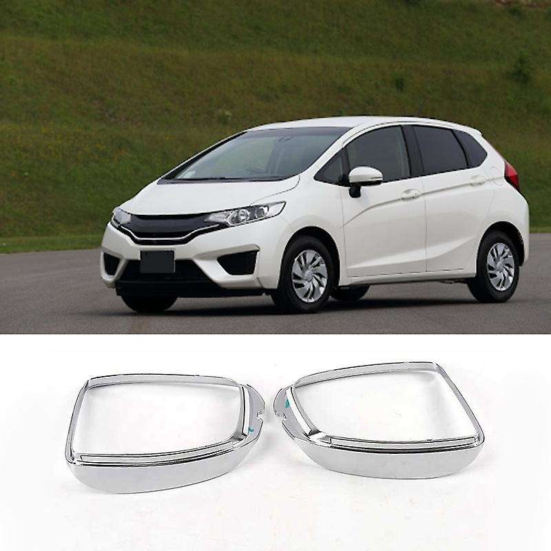 for FIT JAZZ 2014-2020 Car Rearview Mirror Block Rain Eyebrow Frame Cover Trim Accessories 2Pcs