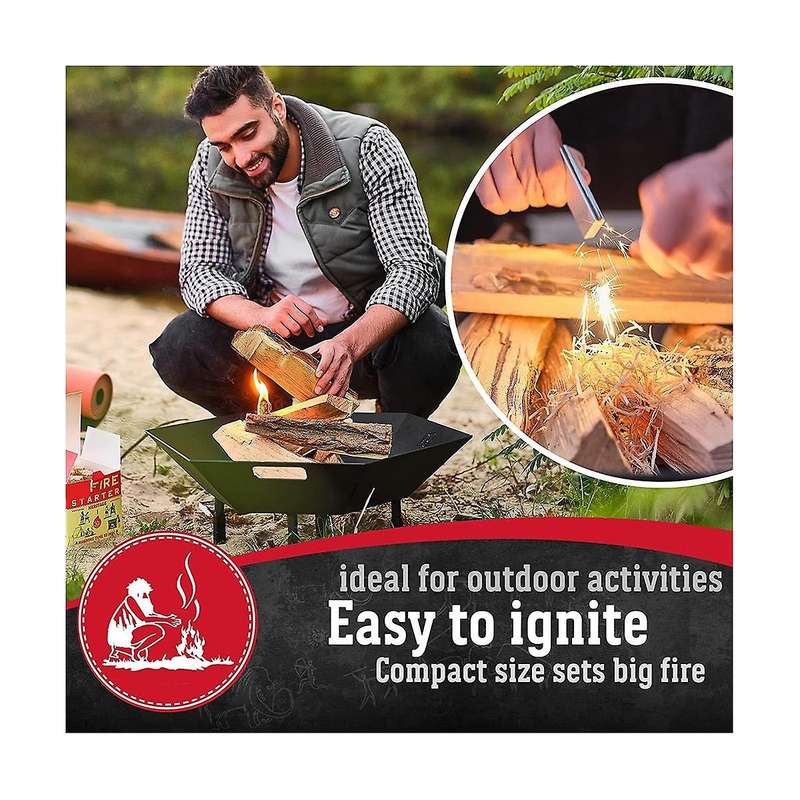for Fireplace, Wood Stove, Campfires, Grill, Fire Pit, Smoker, Bbq - Odorless Charcoal Sticks