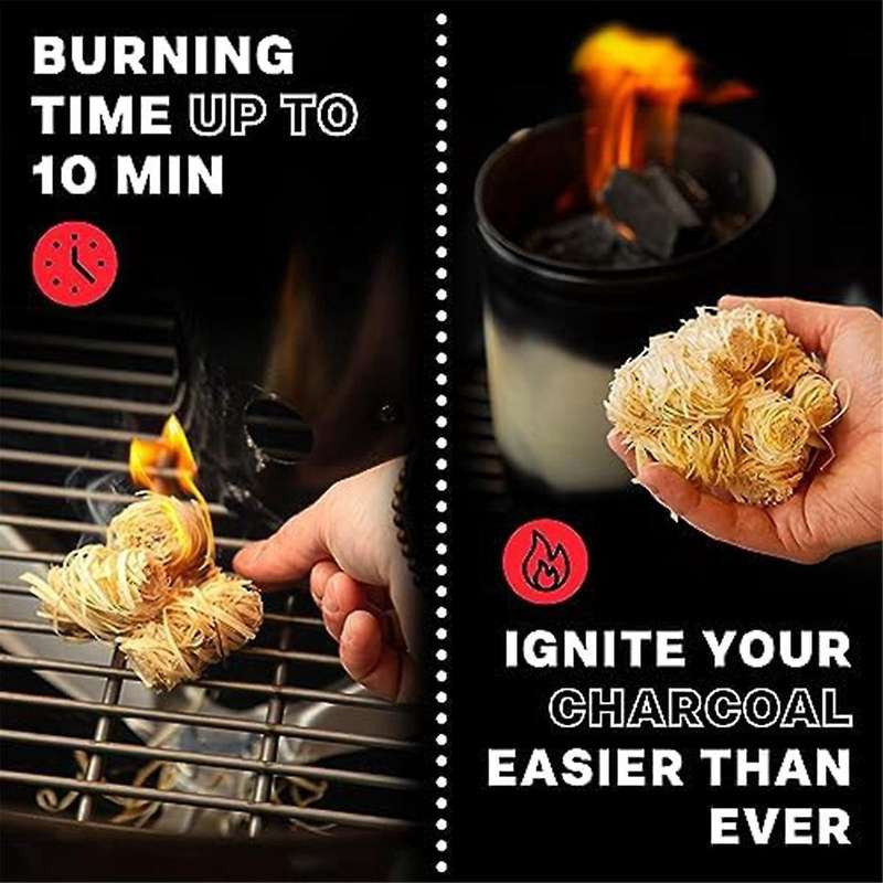 for Fireplace, BBQ, Grill, Campfires, Woodstove - Charcoal - Weather-Resistant