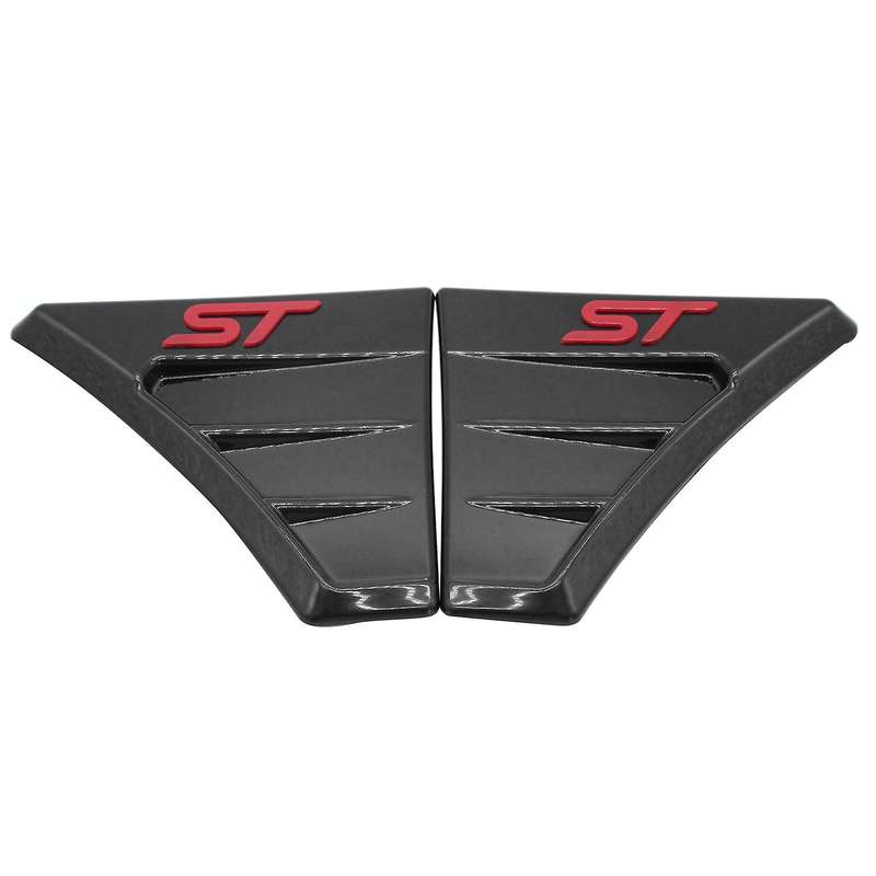 for Focus 2 2004-2012 ST Style Bright Black Side Wing Air Flow Grill Intake Vent Trim