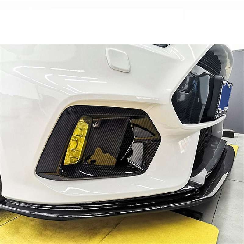 for Focus 2015-2018 Car Exterior Accessories Fog Lights Frame Fog Lamp Covers Foglight Grille Carbon