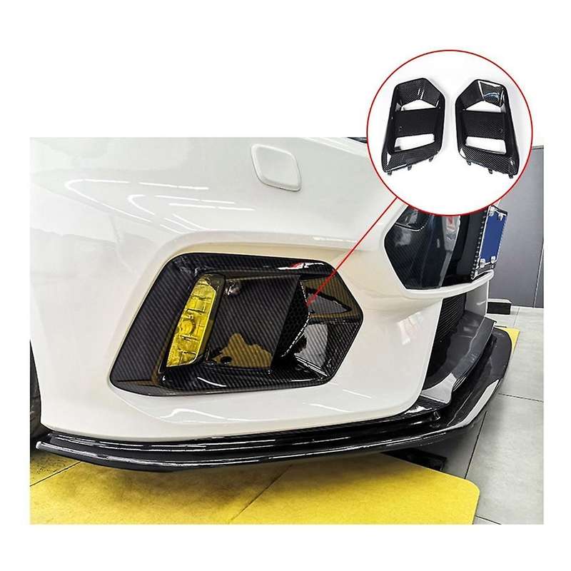 for Focus 2015-2018 Car Exterior Accessories Fog Lights Frame Fog Lamp Covers Foglight Grille Carbon