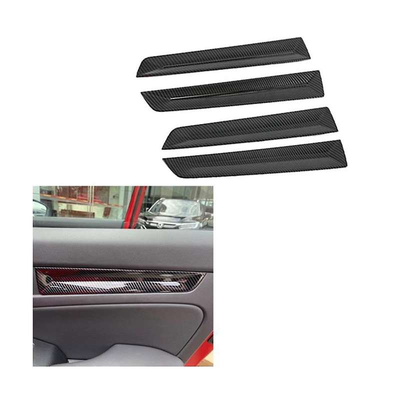 for for 11th Generation 2021-2022 Car Carbon Fiber Inner Door Panels Strip Decoration Cover Trim