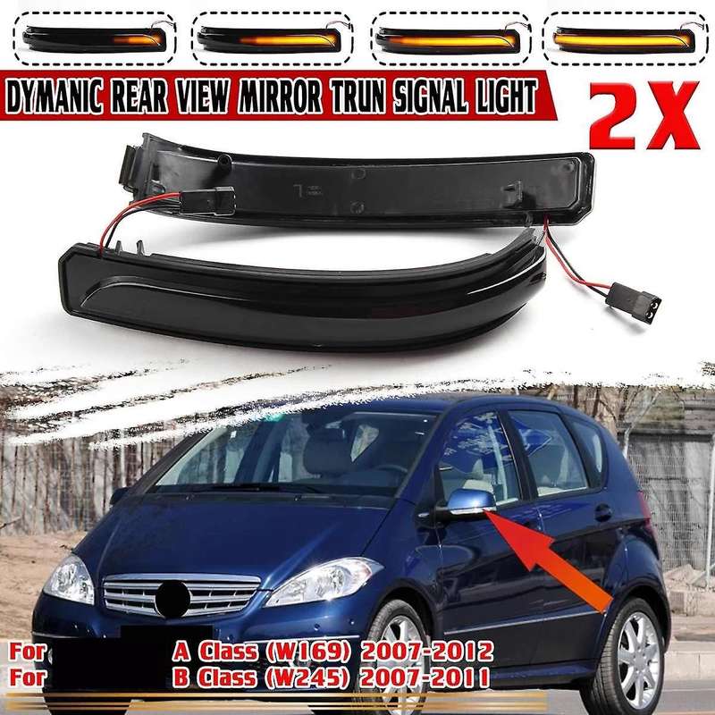 for for Class W169 W245 2007 - 2012 Car LED Dynamic Side Rearview Mirror Light Turn Siganl Light