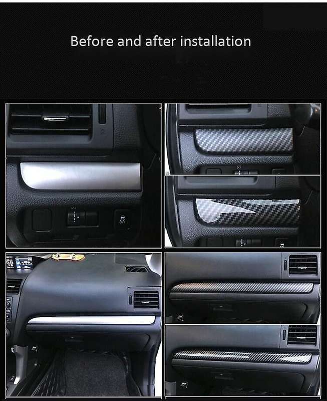 for Forester 2016-2020 ABS Carbon Fiber Grain Central Control Dashboard Instrument Cover Trims Strip