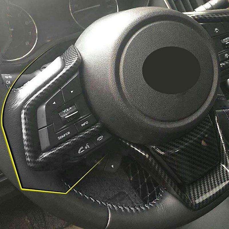 for Forester 2019 2020 Carbon Fiber Car Steering Wheel Decor Cover Trims Frame Sticker Accessoires