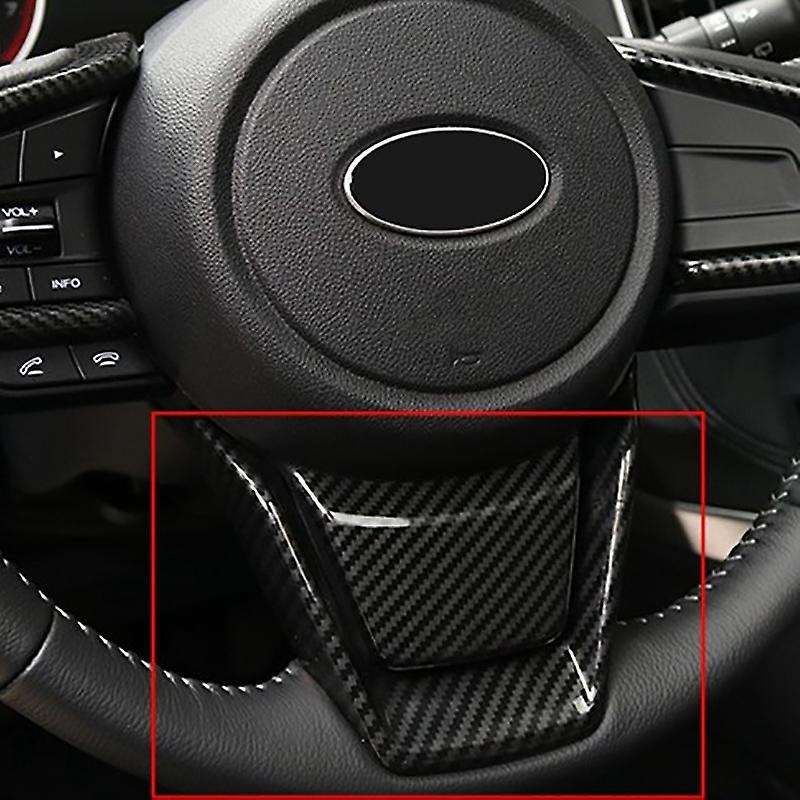 for Forester 2019 2020 Carbon Fiber Car Steering Wheel Decor Cover Trims Frame Sticker Accessoires
