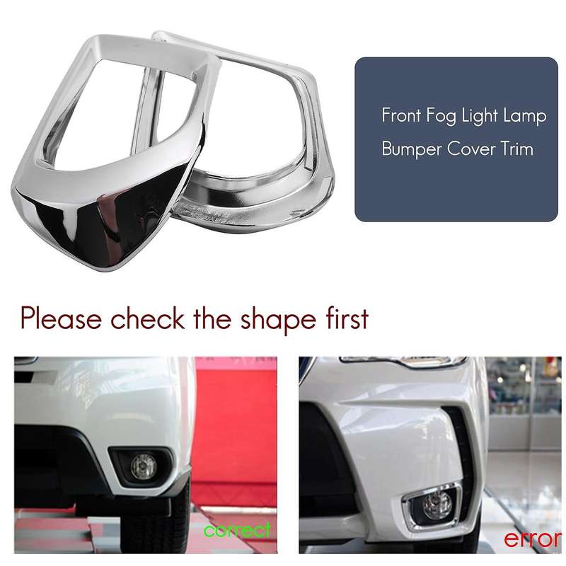 for forester 2014 2015 2016 Chrome Front Fog Light Lamp Bumper Foglight Cover Frame Car Styling Mol