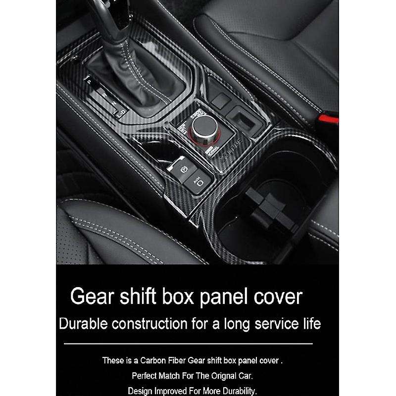 for Forester 2019-2021 Car Carbon Fiber ABS Gear Shift Box Panel Cover Trim Frame Sticker Decoration