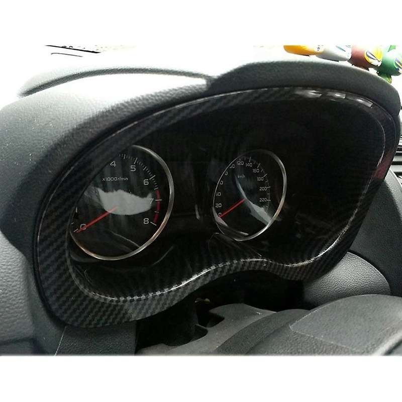 for Forester Levorg XV Glossy Carbon Fiber Interior Dashboard Speed Meter Display Frame Trim Cover