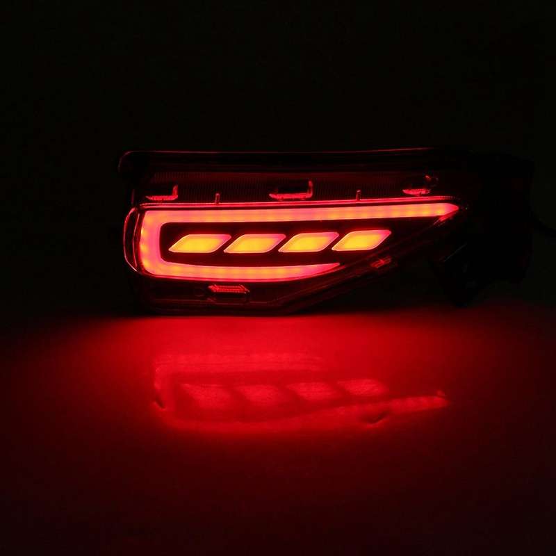 for Fortuner 2016-2019 LED Rear Bumper Fog Light Brake Light Indicator Lamp Reflector Light Night Dr